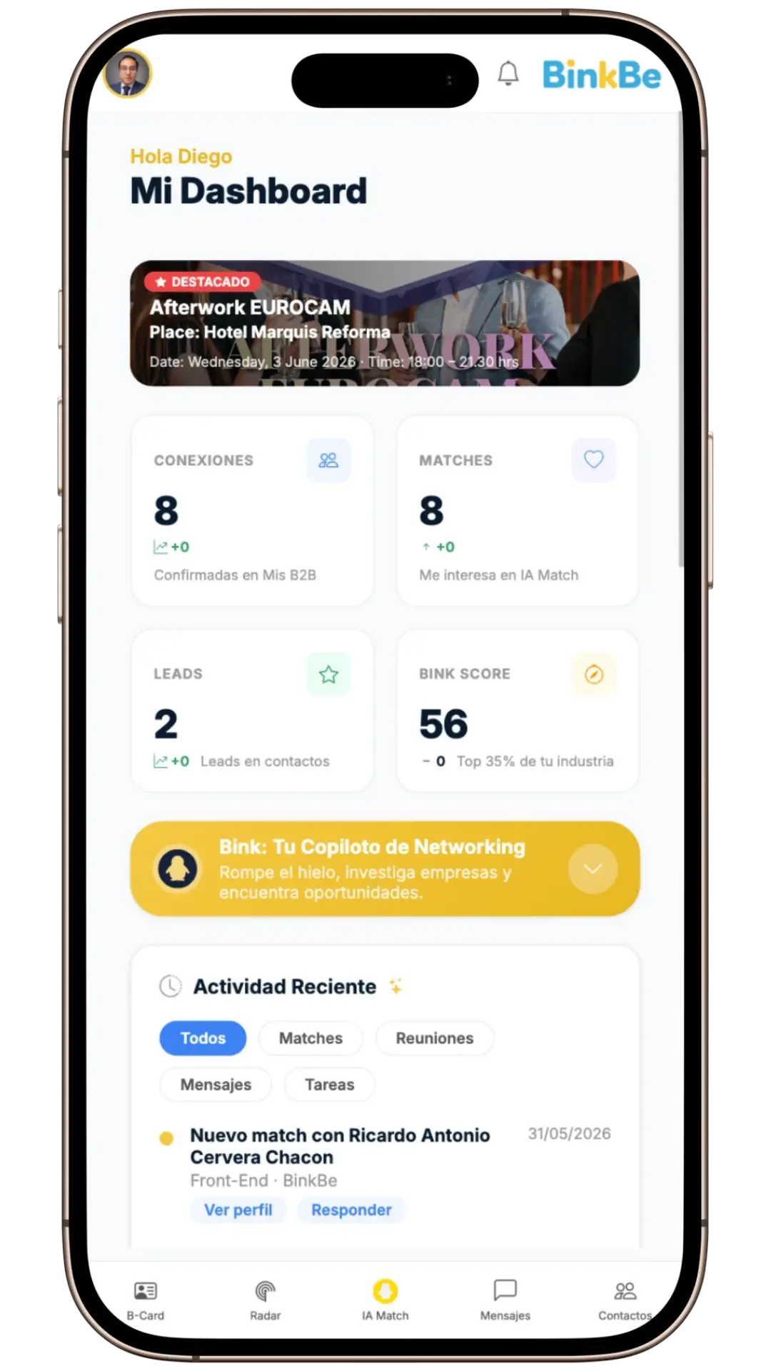 BinkBe Networker Preview